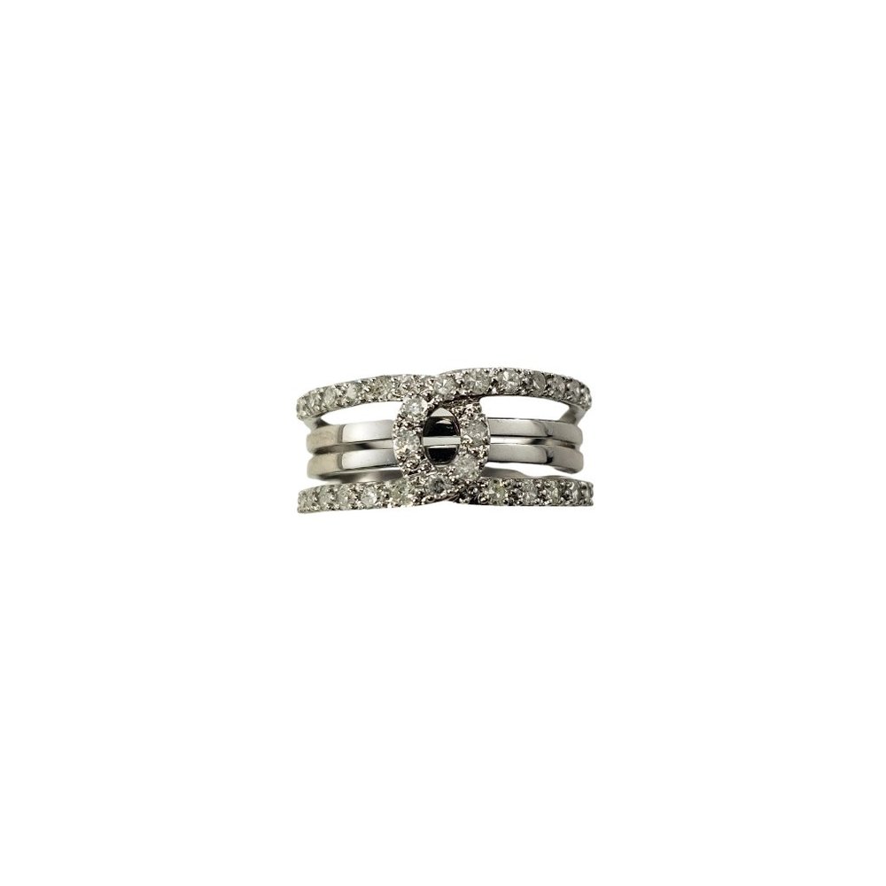 Vintage 14 Karat White Gold and Diamond Ring Size 7.25 #12129